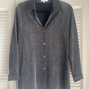 Black Shimmer Button-Up Blouse
Never Worn - NWOT